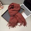 Winter retro plaid scarf women's new thickened imitation cashmere fashion versatile Korean high-end warm scarf women