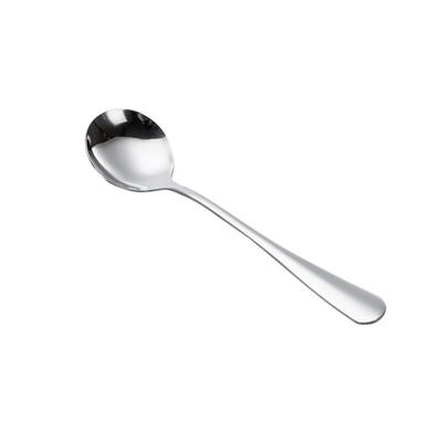 Round Spoons with Long Handle Stainless Steel Coffee Tea Ice Cream Flatware Portable Teaspoon Accessory for Household