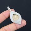 Anniversary Gift For Her Natural Fossil Coral Gemstone Pendant 925 Silver