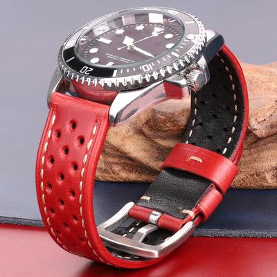 Horlogeband Echt leren horlogebanden 20mm 22mm Dames Heren Voor Huawei Koeienhuid Vintage horlogeband voor Samsung Galaxy Watch 42mm