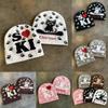 Acrylic Knit Hat With Cat And Letter Jacquard Design For Women Men In Autumn And Winter