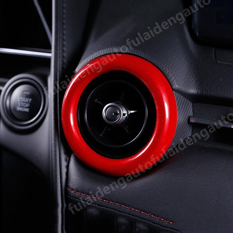 For Mazda CX-3 2016-2021 Red Interior Dashboard Front Air Vent Outlet Cover Trim