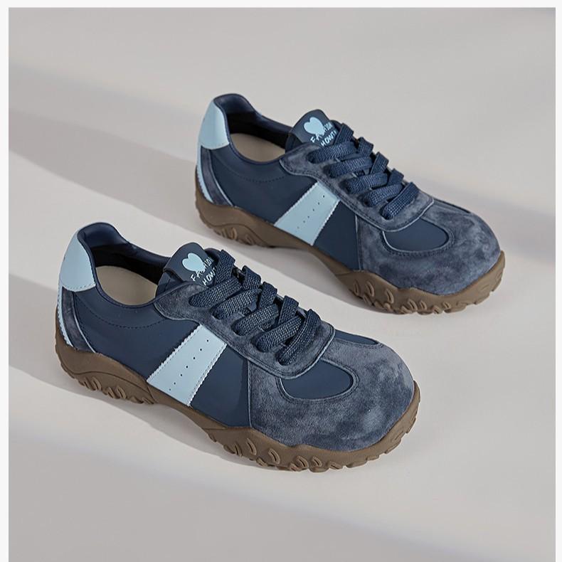 Retro leather German training shoes women's 2025 autumn new shoes platform-soled versatile casual little white shoes sports Forrest Gump shoes