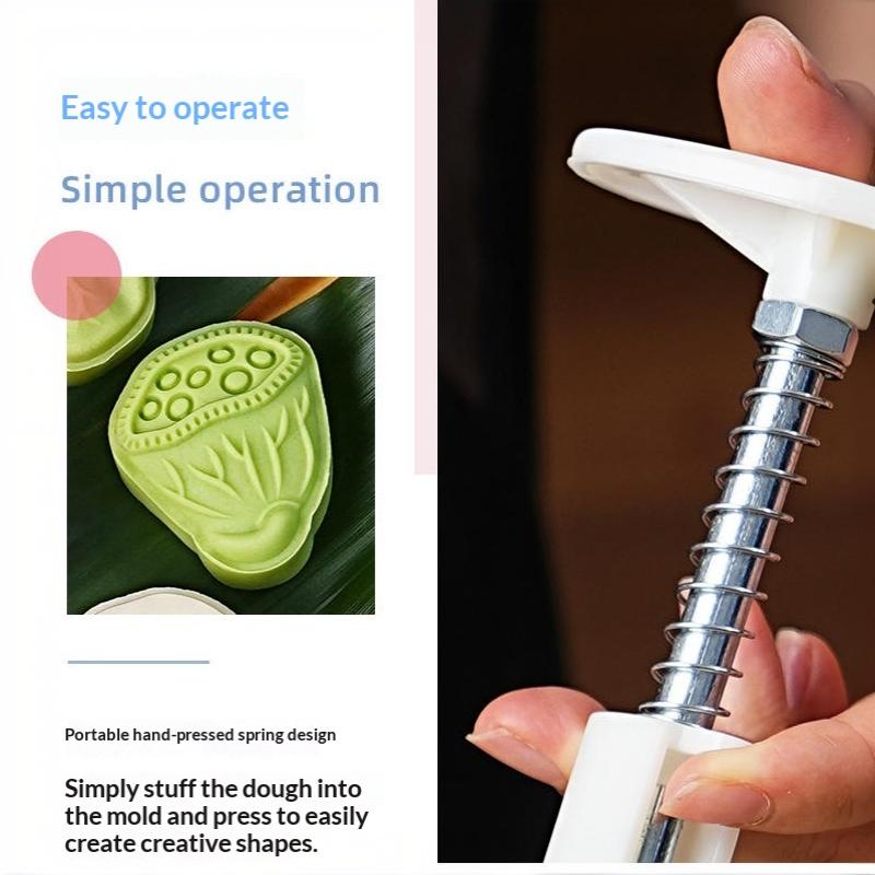 Mid Autumn Festival Mooncake Mold 30G Lotus Leaf Flower Shape Moon Cake Mould Diy Fondant Mung Bean Baking Tools Hand Press Mold