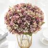Artificial Flowers Hydrangea Silk Home Room Vase Table Accessories Festival Wedding Wreath Diy Gifts Bridal Bouquet Prop Decora