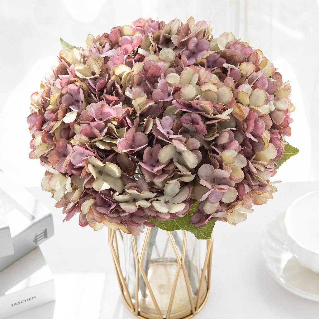Artificial Flowers Hydrangea Silk Home Room Vase Table Accessories Festival Wedding Wreath Diy Gifts Bridal Bouquet Prop Decora