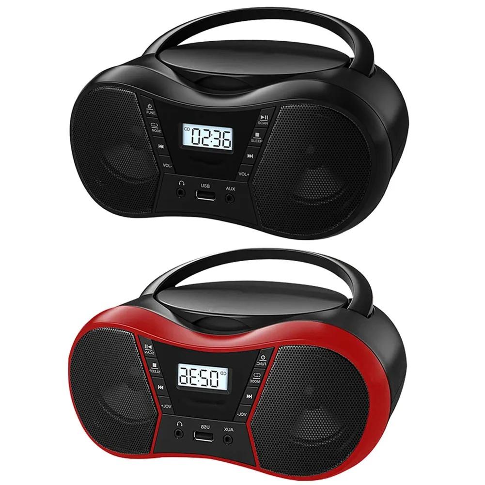 AM FM Radio Bluetooth Speakers Small Boombox CD Player Cassette  AUX USB MP3 Plays with Remote Control Support AC/DC Powered