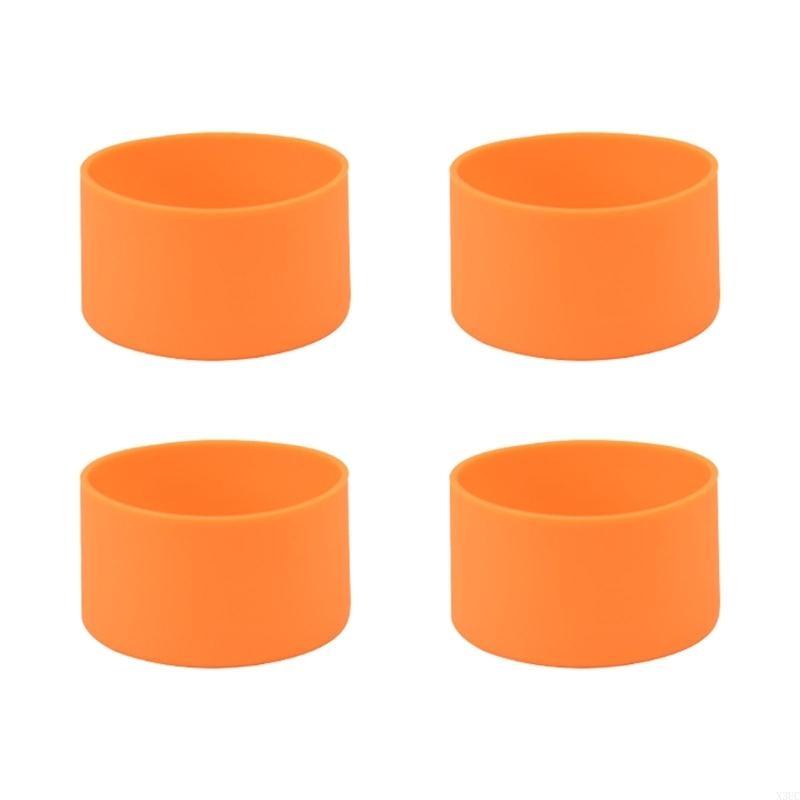 

4PCS Silicone Boot Covers Protective Sleeve Bottle Bottom Sleeve Water Bottle Boot Silicone Material Suitable for Bottle X3UC