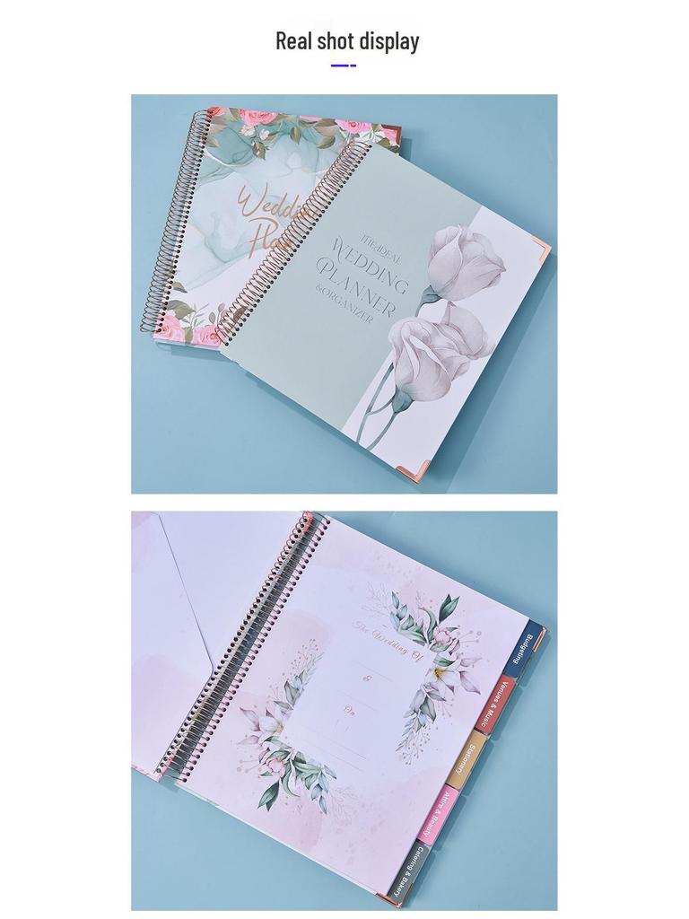 Pre-Wedding Planner Spiral Notebook with Floral Cover