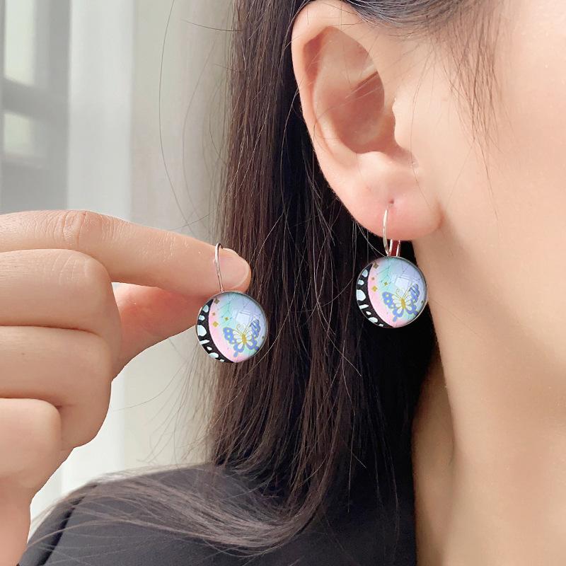 Accessories Personalized Simple Butterfly Exquisite Button Earrings DIY Stud Earrings Customized