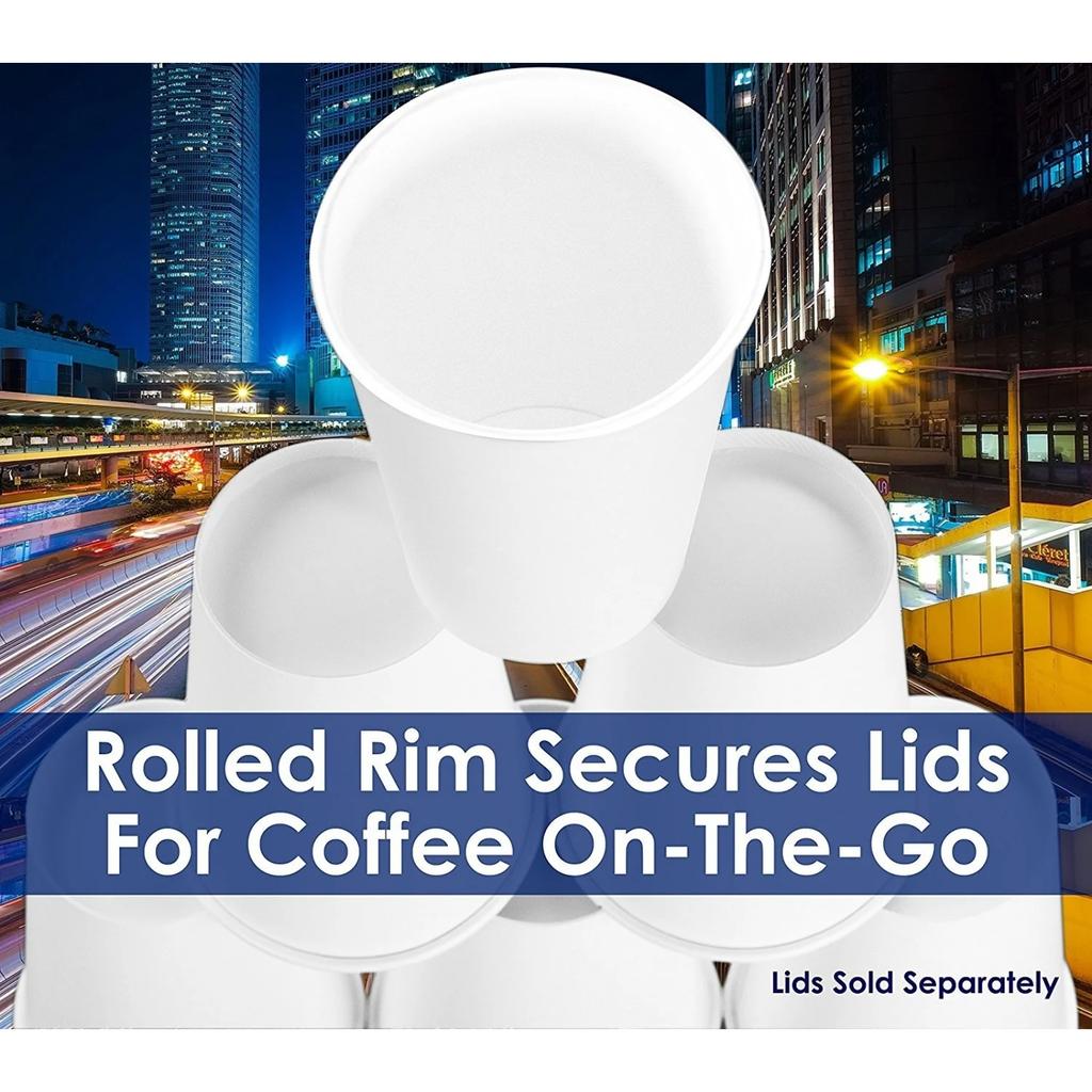 12 Oz. Disposable Paper Hot/ Cold Coffee Cups, 200 Pk