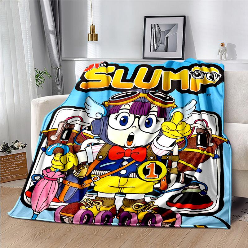 DR-Slump-Arale Cartoon Throws Blanket Kids Super Soft Cute Blankt for Travel Couch Sofa Picnic Bed Flannel Blanket Birthday Gift