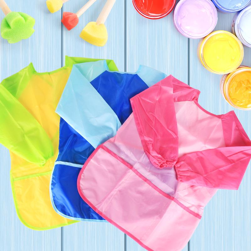 Children's Long Sleeve Art Apron: DIY Painting & Eating Smock for Kindergarten