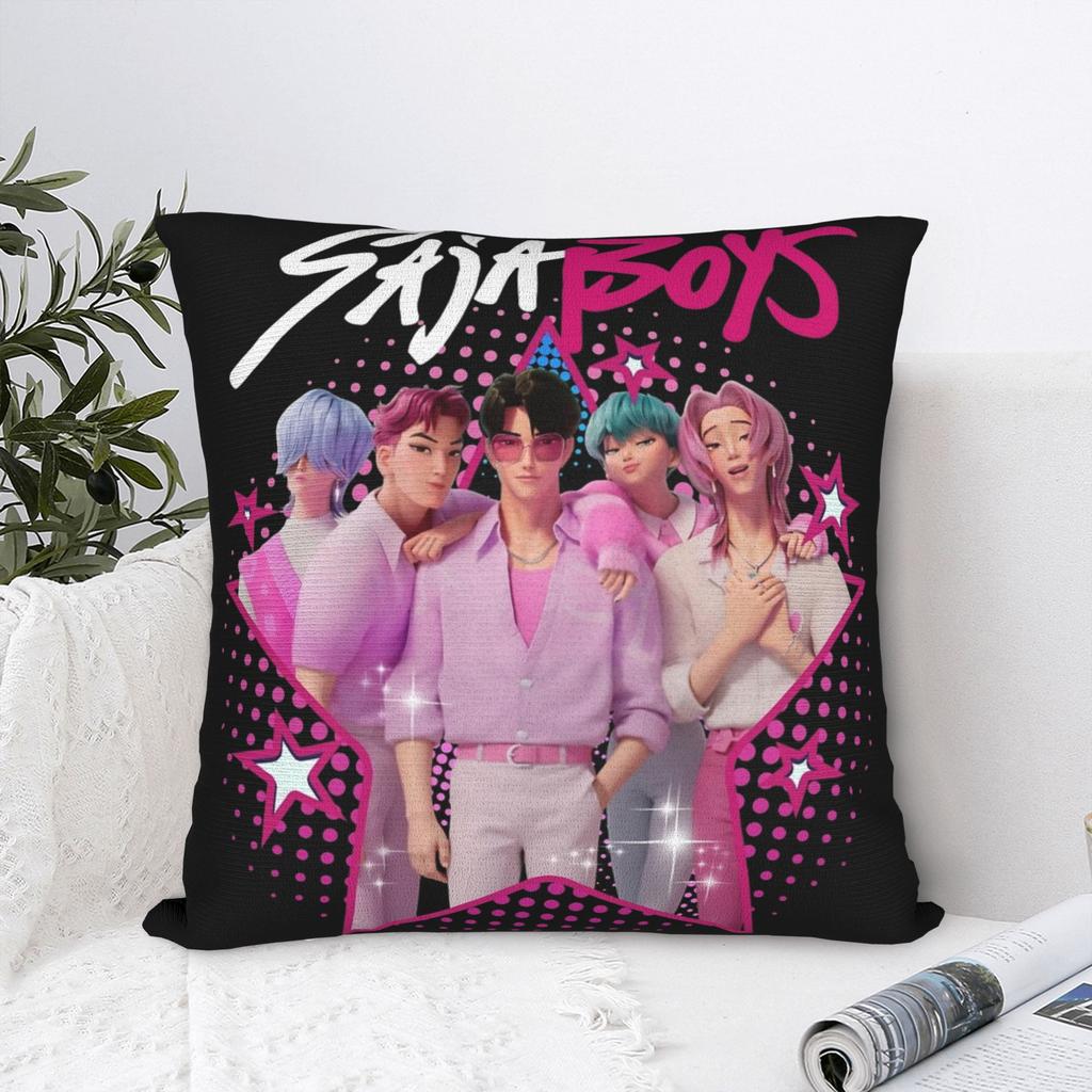 Saja Boys Kpop Hunters Demons Jinu Abby Mystery Pillowcase Printed Cushion Cover Decorative  Throw Pillow Case Cover Home Square