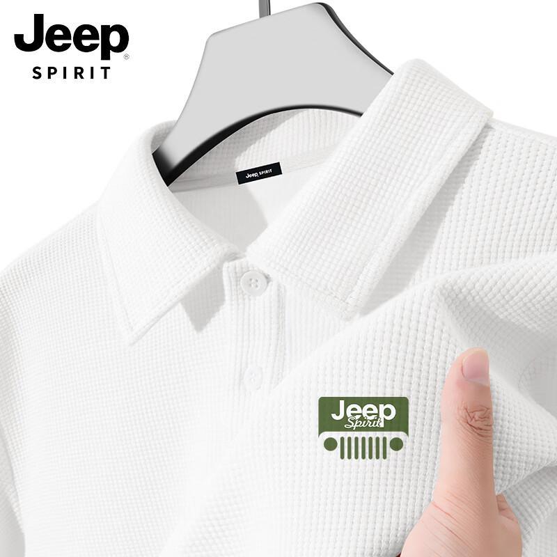 JEEP SPIRIT Men s Waffle Knit Short Sleeve Polo Shirt XL