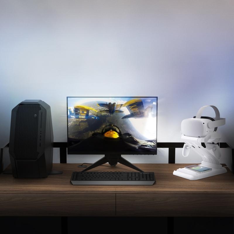 VR esktop Mount for   2 Headset Wireless Phone Charger Phone Mount Cellphone Quick Charger