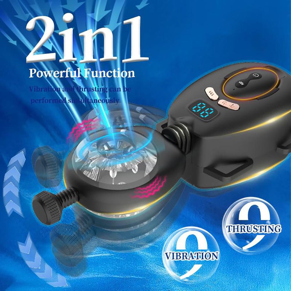 Automatic Male Masturbator,with Wearable Belt,Remote Control Hands-free Thrusting Vibrating Pocket Pussy Stroker,Adult Sex Toys
