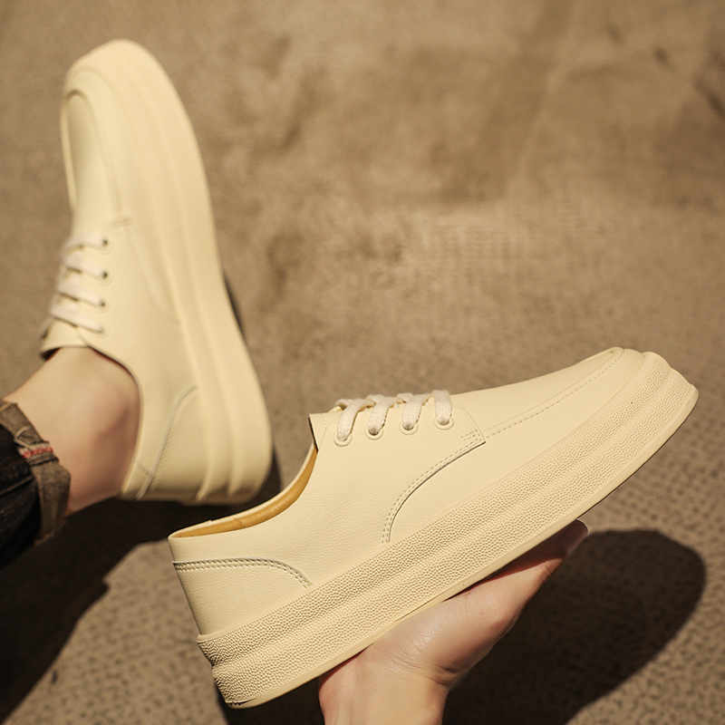 Fashion Playform Height Up Boots Models Men Flats White Shoes Casual Man Sneakers Man Summer Sports Excercise Comfortable Beskete