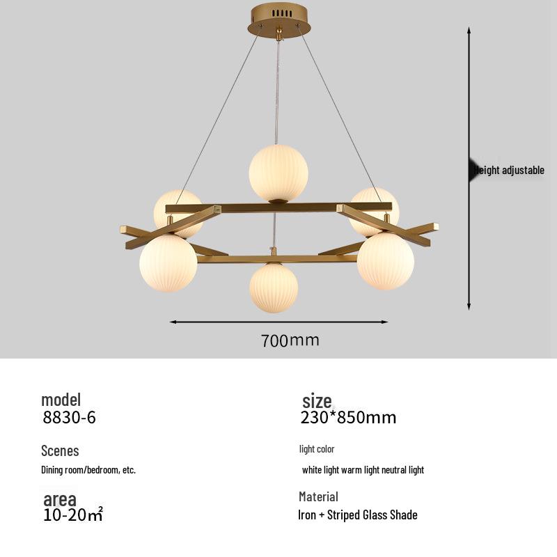 Nordic Modern Luxury Chandelier - Minimalist Living Room, Bedroom & Restaurant Lighting Fixture with Unique, Atmospheric Design.