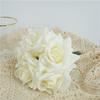 Multicolor Lifelike Flowers Bouquet 5 Heads Flower Bouquet Realistic Artificial Flower Rose  Gift