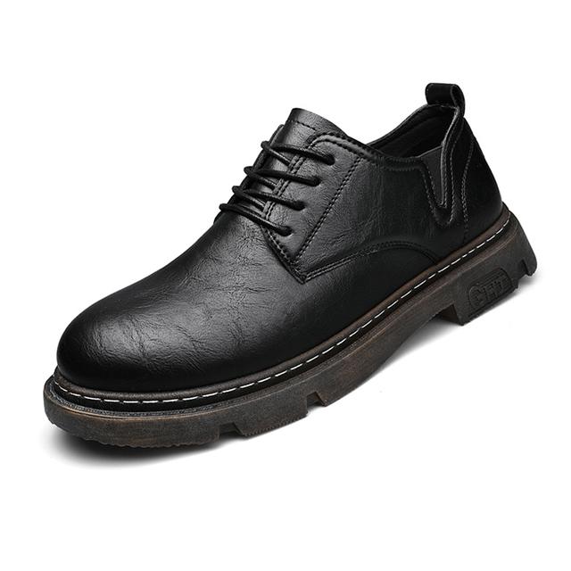 Męskie Codzienne Skórzane Buty Wysokiej Jakości Rekreacyjne Męskie Buty Robocze Wygodne Wewnątrz Modny Trend Luksusowe Trampki Rozmiar 39 -44 Nowe