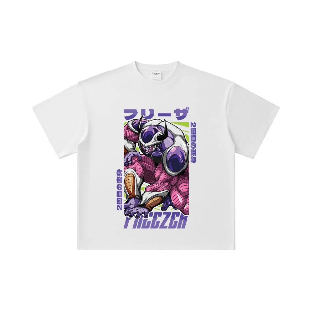 260 GSM Double Yarn 32 Count 100% Cotton Dragon Ball V72 King Cold Print Unisex Heavy Cotton T Shirt