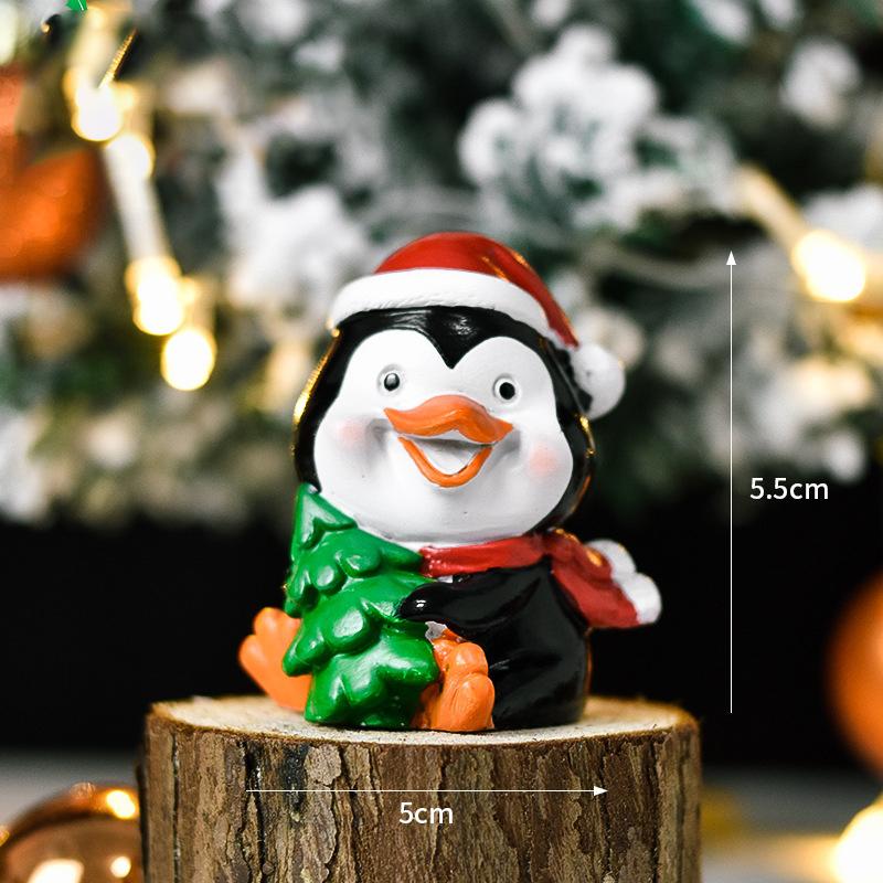 Christmas Theme Resin Micro Landscapes Xmas DIY Christmas Micro Landscapes Cute Santa Claus Snowman Christmas Gift Blind Boxes