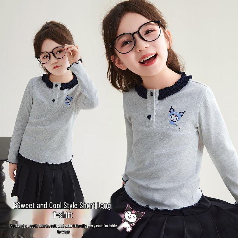 Hello Kitty Girls  Ruffle Long-Sleeve T-Shirt 140
