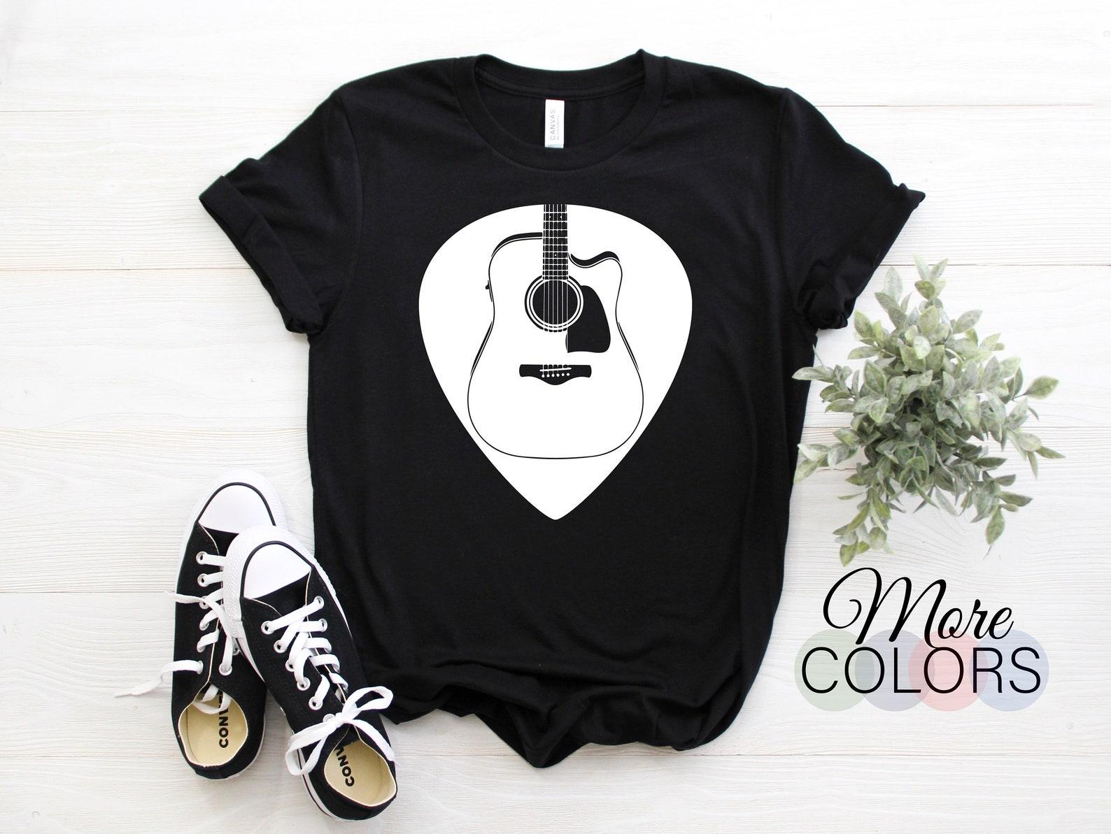 Acoustic Guitar Gift T-Shirt, Guitas Vintage Retro Shirts, Guitarist Birthday Christmas Present, Guitar Lovers, For Guitar Lessons TShirt, 110