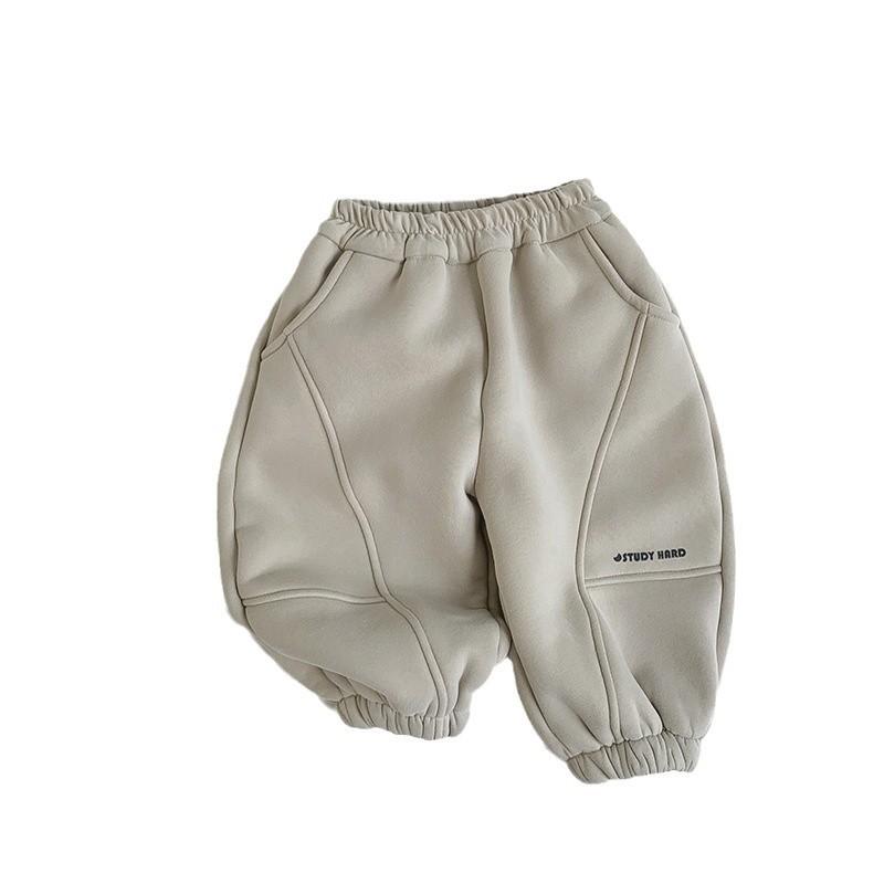 Kids Fleece Lined Thick Warm Winter Casual Sweatpants Unisex Boys Girls Fashion Kids Pants