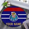 Custom Name Futebol Clube Do Porto2 Round Area Rug,Carpet Rug for Living Room Bedroom Sofa Playroom Decor,Non-slip Floor Mat