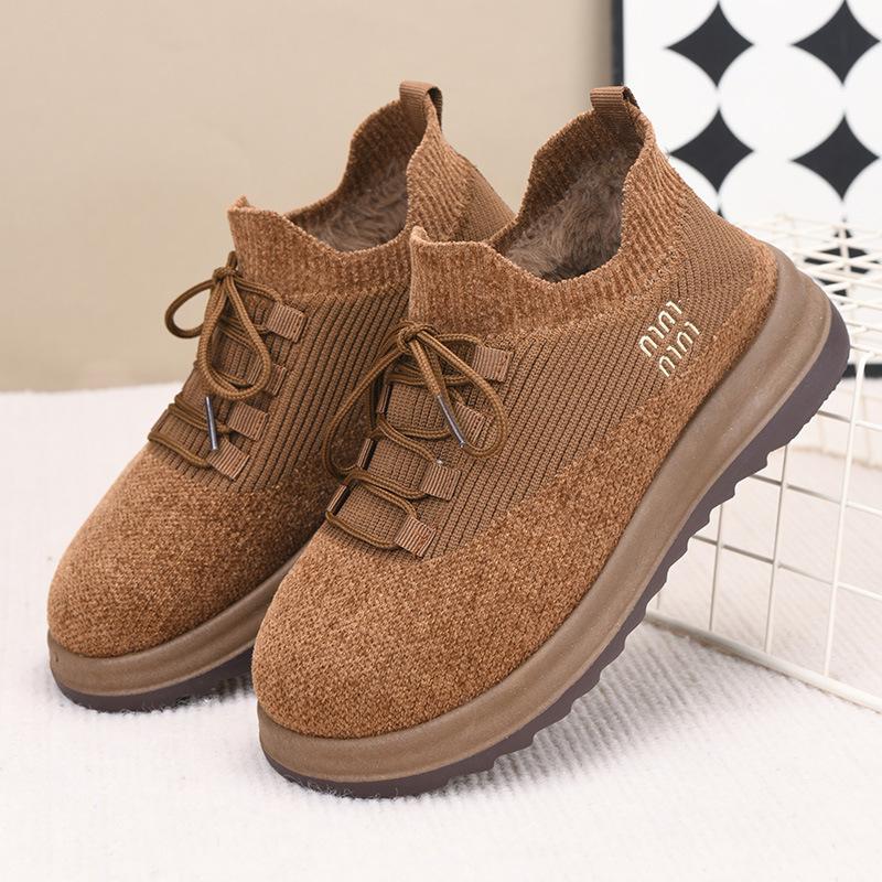 Shoes women's winter snow boots cotton boots women's cotton shoes new thick-soled warm middle-aged mother shoes