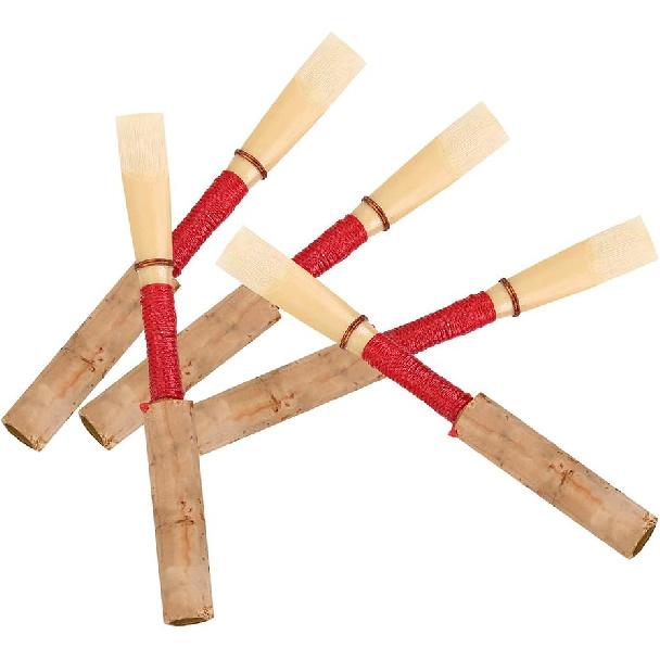 Ejoyous Oboe Reeds for Beginners, 5pcs Oboe Reeds Medium Soft with Plastic Tube, Bamboo Oboe Reeds Medium Strength Instrument Accessories