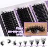 DIY Dense D-Curl False Eyelash Extension Set - Fluffy, Segmented & Curled Doll Lashes