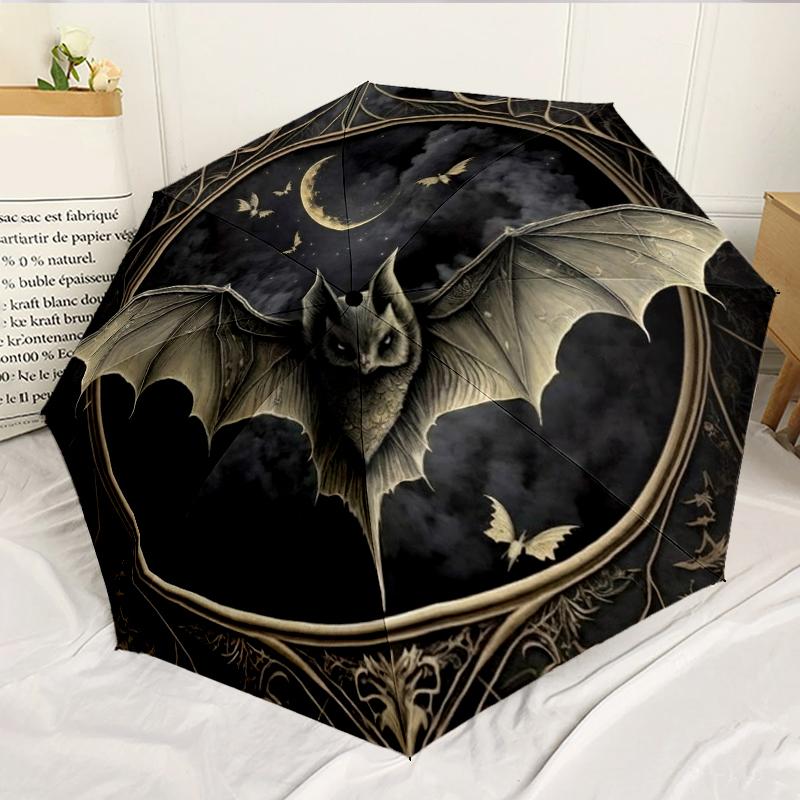 Fantasy Bat Artwork 8-Frame for Travel, camping, Casual Lightweight Portable Umbrella, Essential for every family Holidays Birthday Gift