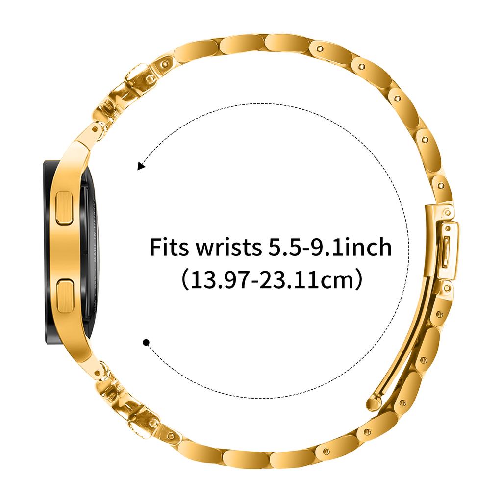 Metal Strap with Quick Release Connector for Samsung Galaxy Watch 5 Pro 45mm/5/5 Active/4/4 Classic/4 Active Butterfly Watch Band