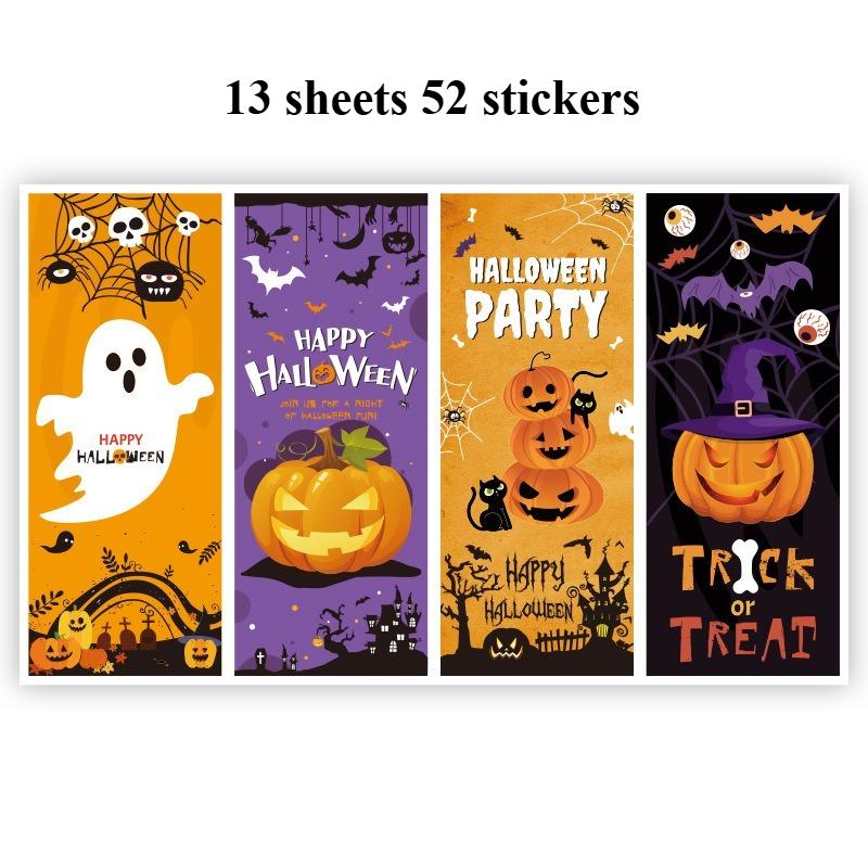 Happy Halloween Stickers Label to Seal Goodie BagsCandy BoxesCookie BagsHalloween Decoration Wrapping Party Supplies Favors.