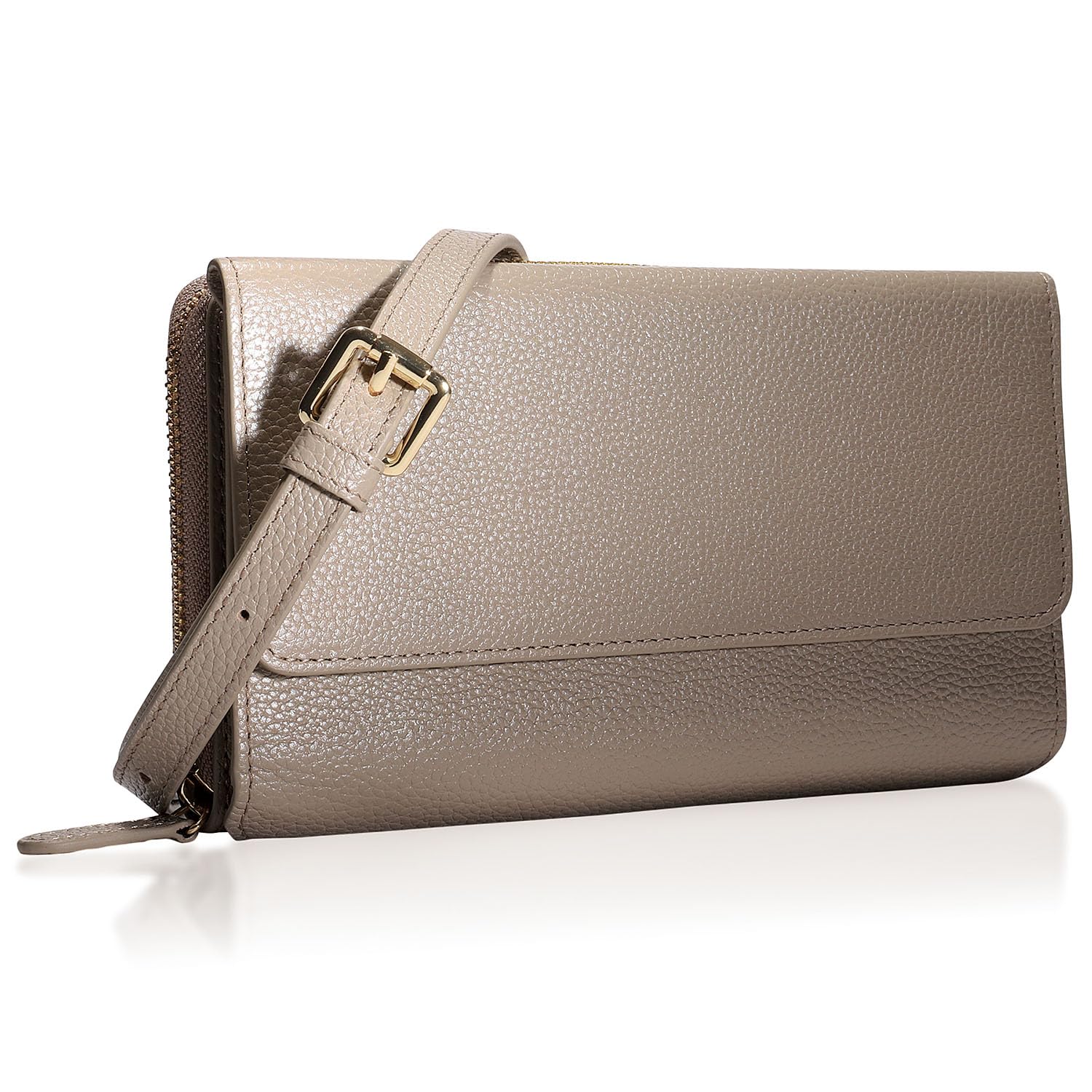 

Smartphone shoulder bag with genuine water shoulder 3way MP2 [BLUE SINCERE] wallet, handbag, women s pouch, leather, repellent, large, horizontal,