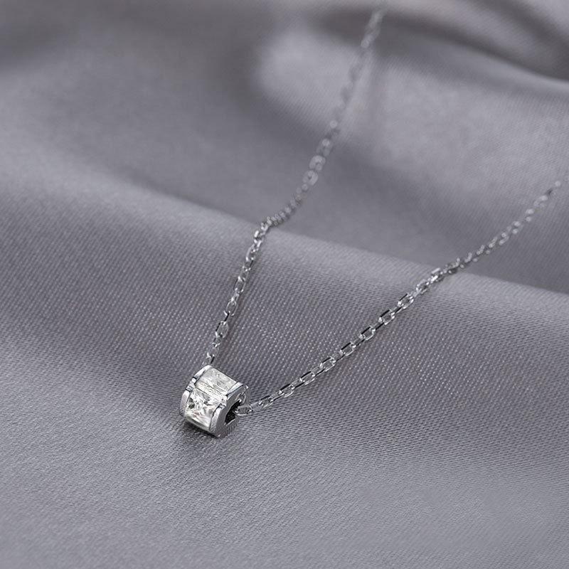 

Цилиндрическое ожерелье с черным бриллиантом для женщин в летнем нишевом дизайне, тонкое ожерелье с талией, новый стиль для женщин