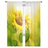 Sunflower Flower Modern Tulle Curtains for Living Room Bedroom Home Kitchen Window Sheer Curtains