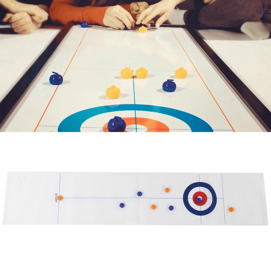 Sammenleggbar bordplate Curling Game Bærbar Barn Voksen Party Curling Ball Game Toy