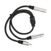 6.35mm Female To 6.35mm Female 3.5mm Male Cable Professional Stereo Sound Adapter for Amplifier Microphone Mixer Speaker