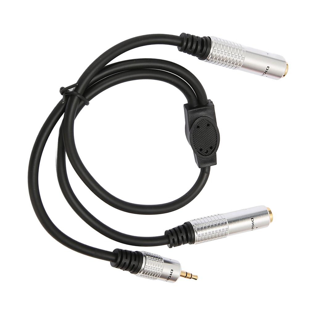 6.35mm Female To 6.35mm Female 3.5mm Male Cable Professional Stereo Sound Adapter for Amplifier Microphone Mixer Speaker