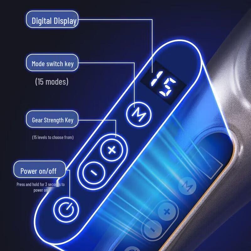 AUX Dolphin Multi-Function Handheld Percussion Massager