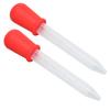 2pcs Multifunctional Transfer Pipette Silicone Calibrated Liquid Dropper for Laboratory DIY ArtRed