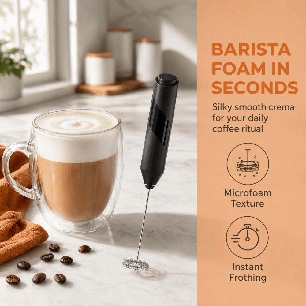 Handheld Design Handheld Coffee Frother Battery Operated Mini Drink Mixer  Matcha Lattes