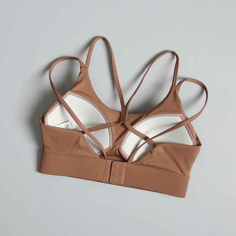 Women's Shockproof Sports Bra - High-Intensity Yoga and Running Vest with Beautiful Back Design