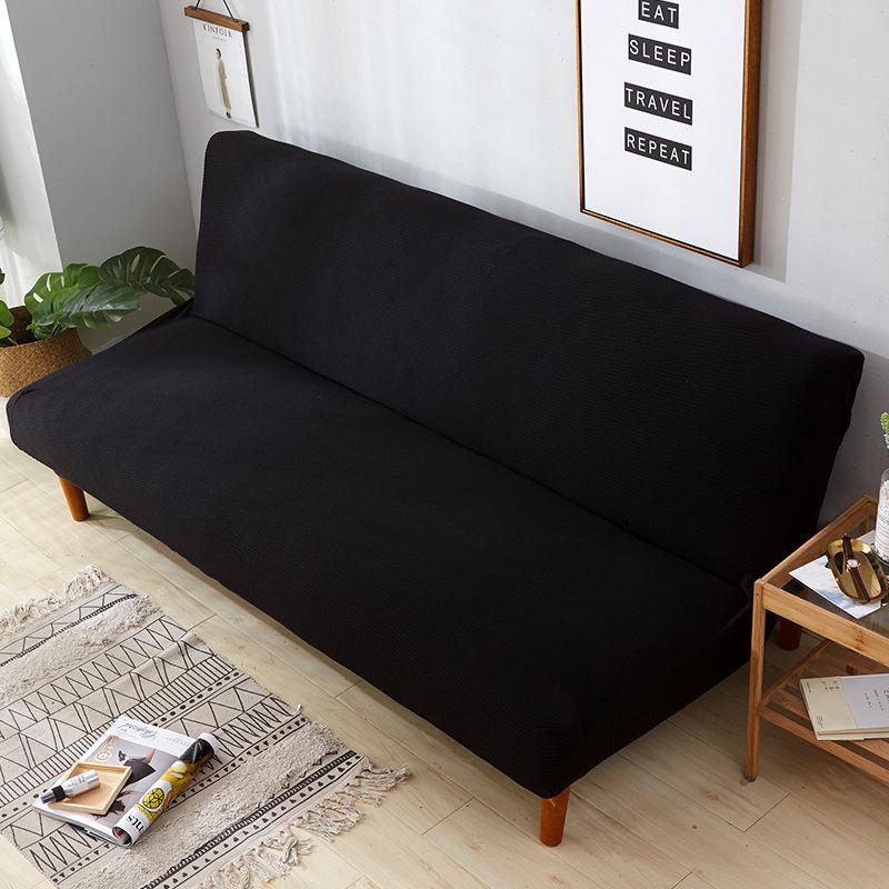 Velvet Full Covered Sofa Mattress Cover Simple Folding Without Armrest Stretch Sofa Cover Cover Fabric All-Inclusive Universal