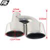 1PCS Inter 63mm Dual Oval Outlet Car Exhaust Tip Stainless Steel Rolled Muffler Tail Pipe for AG C-Classs C200 C260 C300 C350