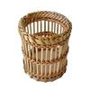 Multipurpose Plant Storage Vases Sturdy Rattan Handwoven Basket Accessories Portable for Farmhouses Styles Decoration
